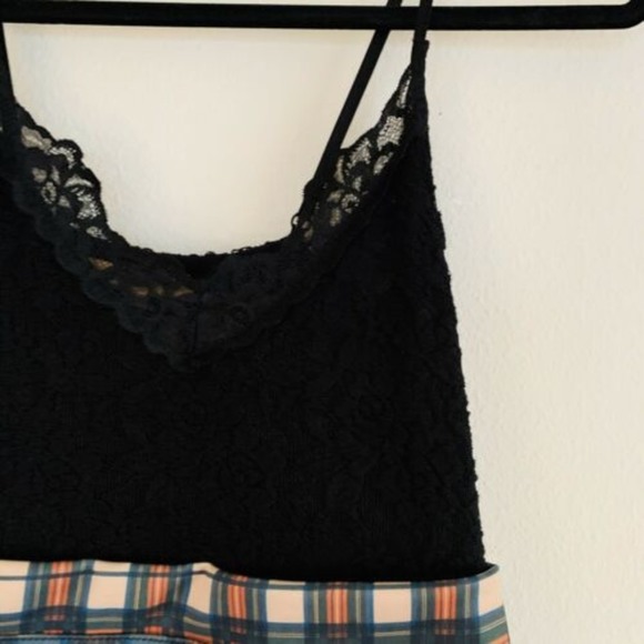 Zara Combo Lace Plaid Floral Cocktail Dress - Picture 5 of 6